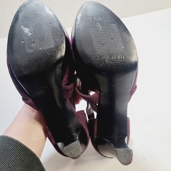 Marc Fisher Suzy Purple Strappy Mary Jane Pump High Heel 6 1/2 - Picture 4 of 16